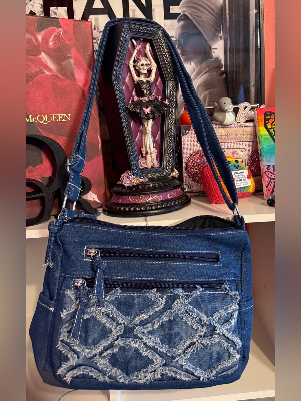 Denim Shoulder/Crossbody bag